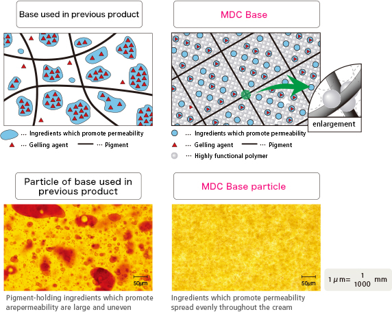 Base used in previous product MDC Base Particle of base used in previous product MDC Base Particle