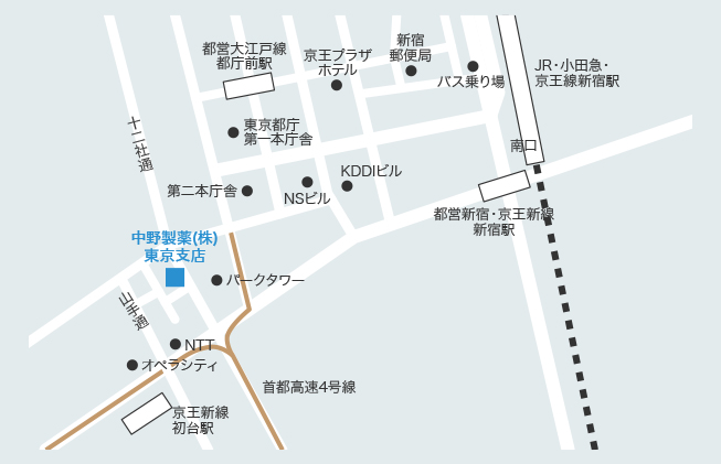 〒160-0023　東京都新宿区西新宿3丁目8番5号　新栄ビル3階 tel.03-5350-6851（代）