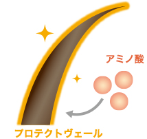 3.プロテクトヴェールでヘアを守ります。